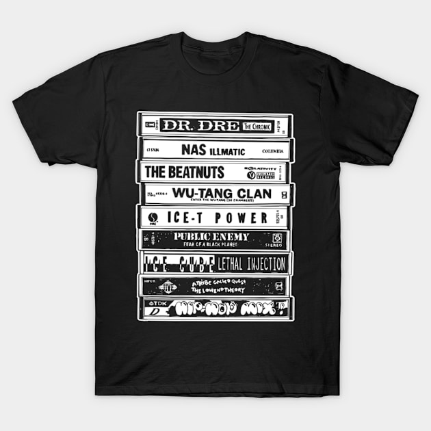 Hip Hop Cassettes Old School Rap T-Shirt by jasper-cambridge